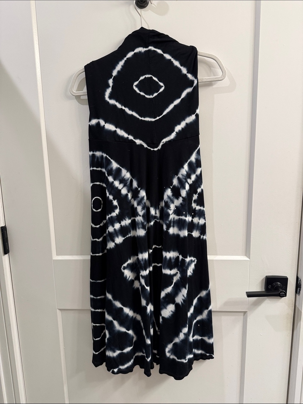 INC International Concepts Black & White Tie-Dye Maxi Dress